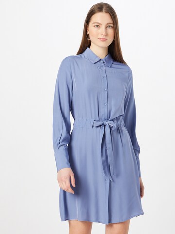 VILA Košilové šaty – modrá: přední strana