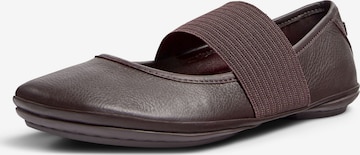 CAMPER Ballet Flats with Strap ' Right Nina ' in Brown: front