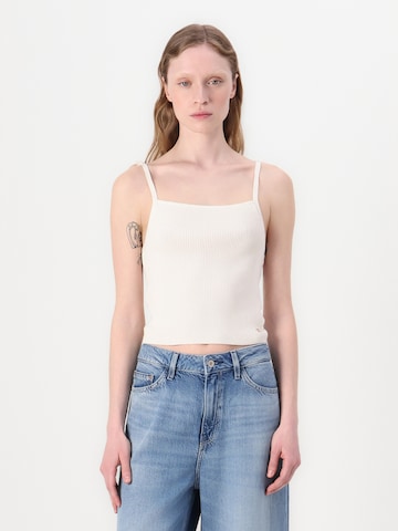 GUESS - Top de punto 'SAGE' en beige: frente