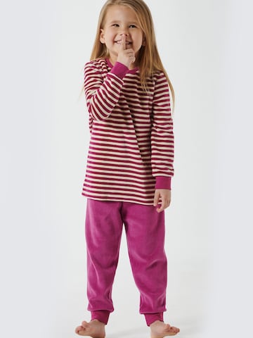 SCHIESSER Nachtkledij ' Cat Zoe Velours ' in Roze: voorkant