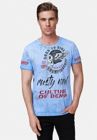 Rusty Neal T-Shirt in Blau: Vorderseite