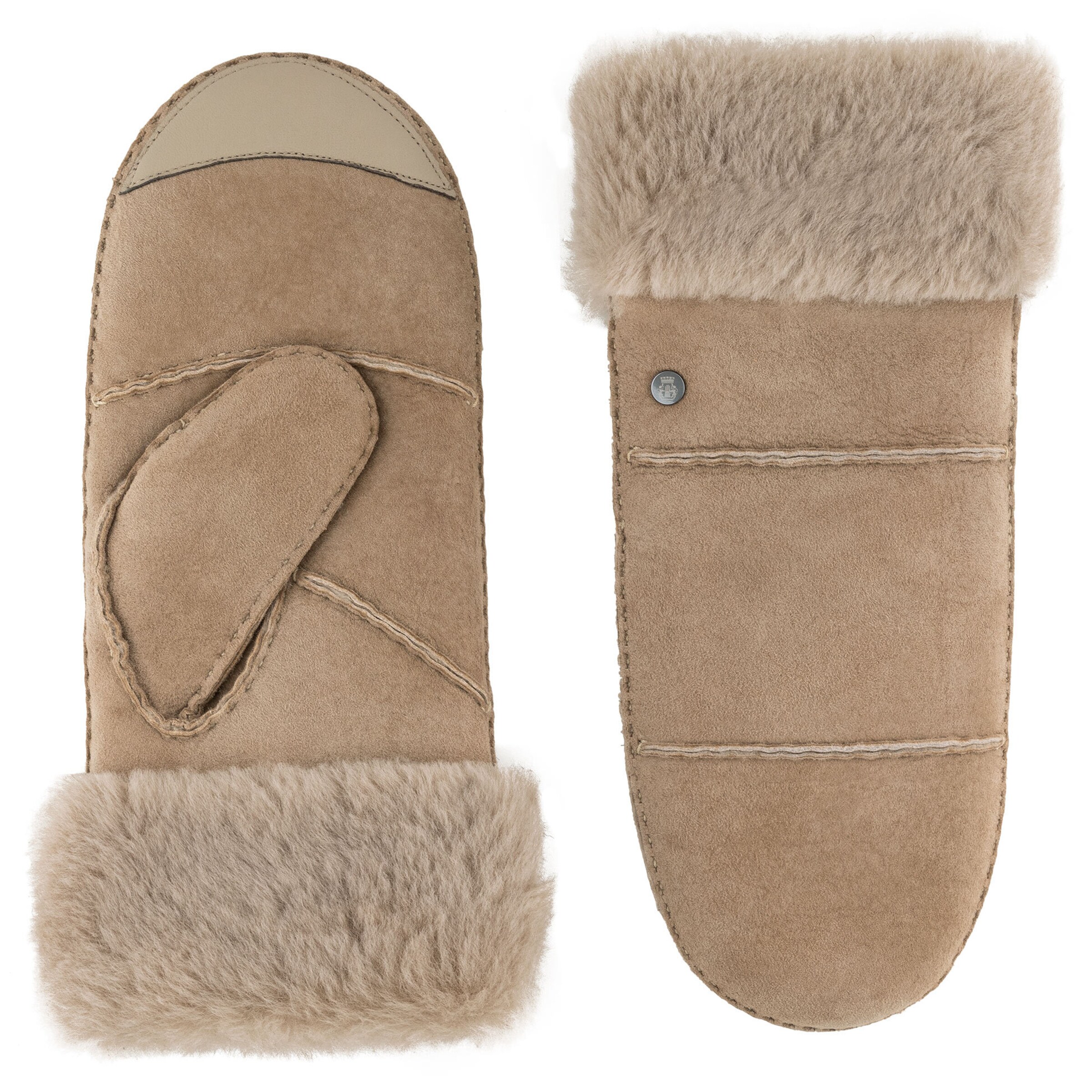 Roeckl Mittens ' IGLOO FÄUSTLING TOUCH' in Beige: front