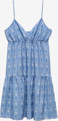 Robe MANGO TEEN en bleu : devant