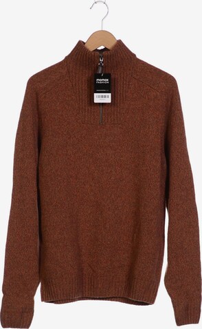 Walbusch Sweater & Cardigan in L-XL in Brown: front