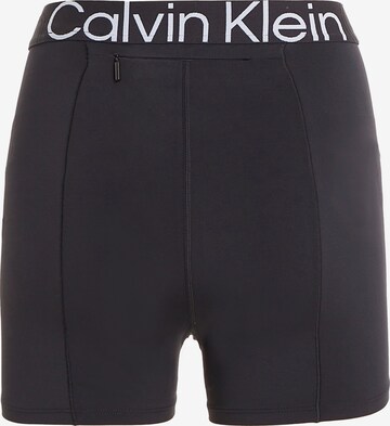 Calvin Klein Sport Skinny Workout Pants in Black: front