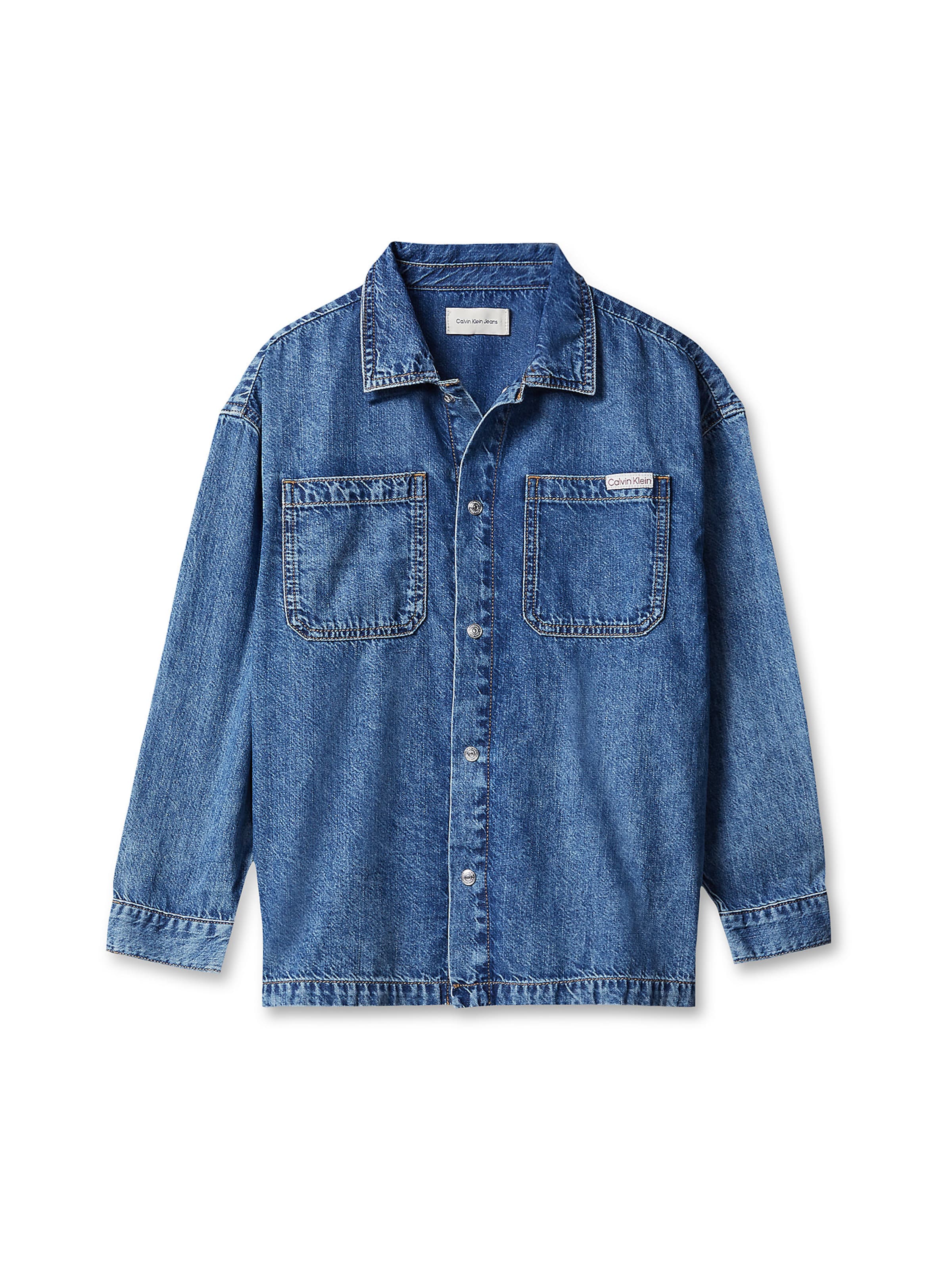 Calvin Klein Jeans Tussenjas in Blauw: voorkant
