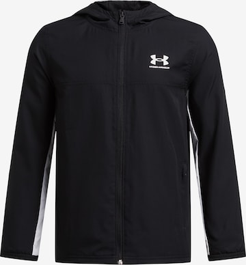 UNDER ARMOUR Urheilutakki 'Rival' värissä musta: etupuoli