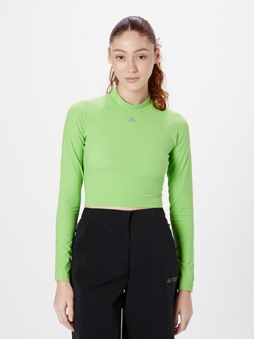 T-shirt fonctionnel 'Hiit' ADIDAS PERFORMANCE en vert : devant