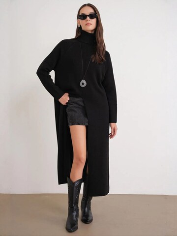 Robes en maille MixRay en noir : devant