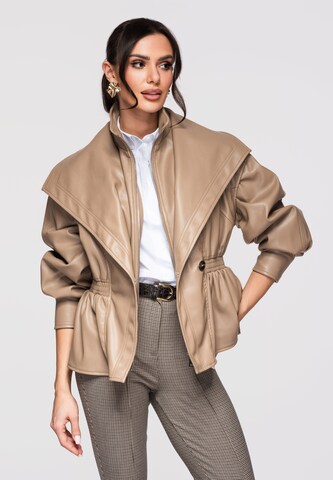 Veste mi-saison 'OW-JAFL-0121' Ombre en marron : devant