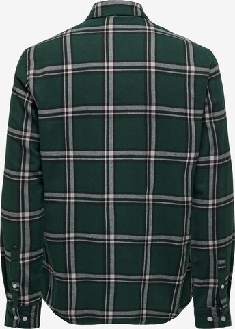 Only & Sons Regular fit Overhemd 'STONE' in Groen