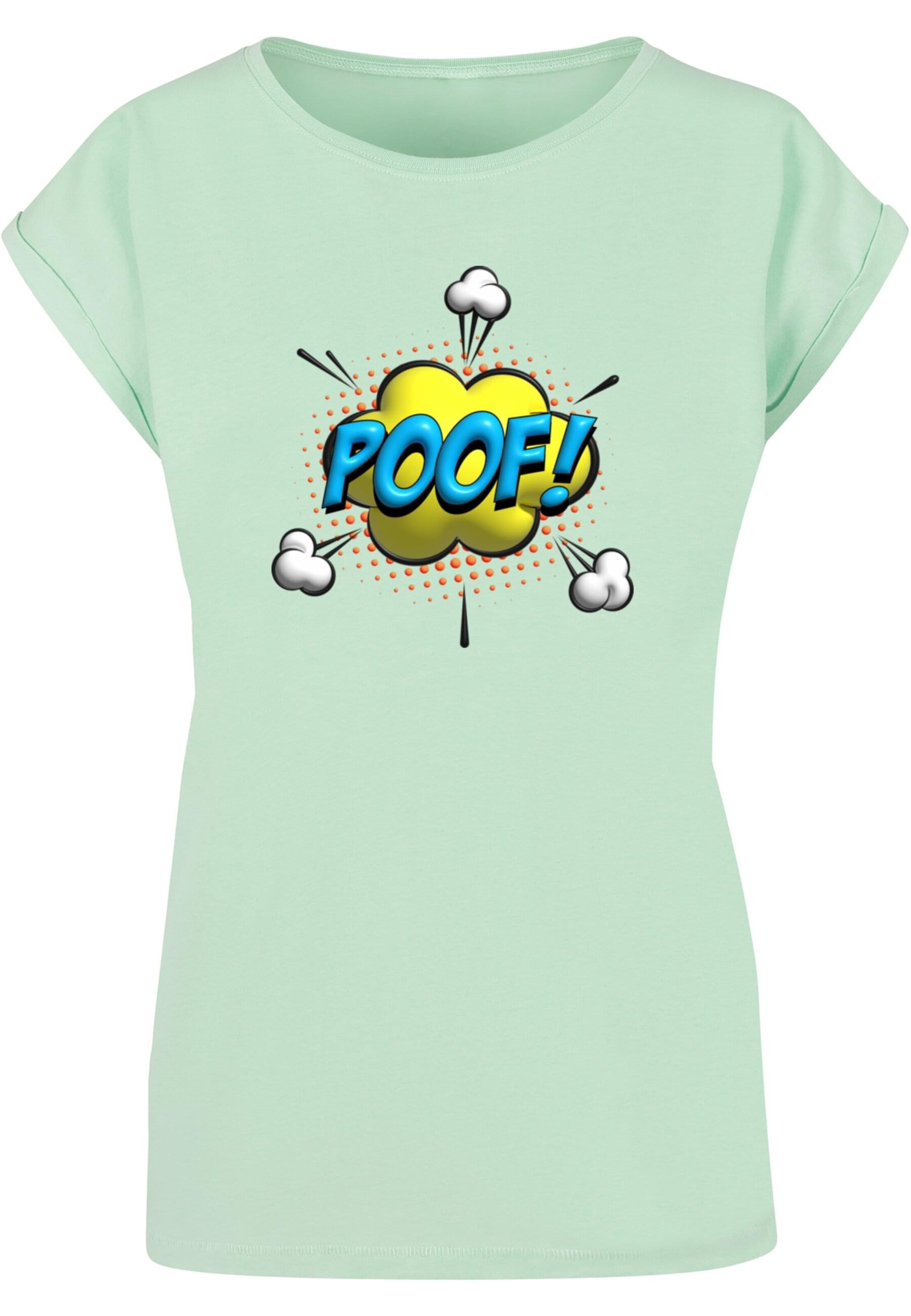 Maglietta 'Poof Comic' di Merchcode in verde: frontale