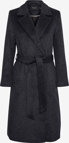 SOAKED IN LUXURY Between-Seasons Coat 'Tenerife' in Black: front