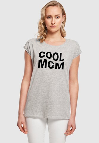 Merchcode T-Shirt 'Mothers Day - Cool Mom' in Grau: Vorderseite