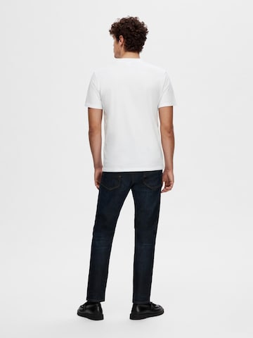 T-Shirt 'Rory' SELECTED HOMME en blanc
