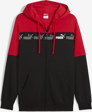 Veste de survêtement PUMA en rouge : devant
