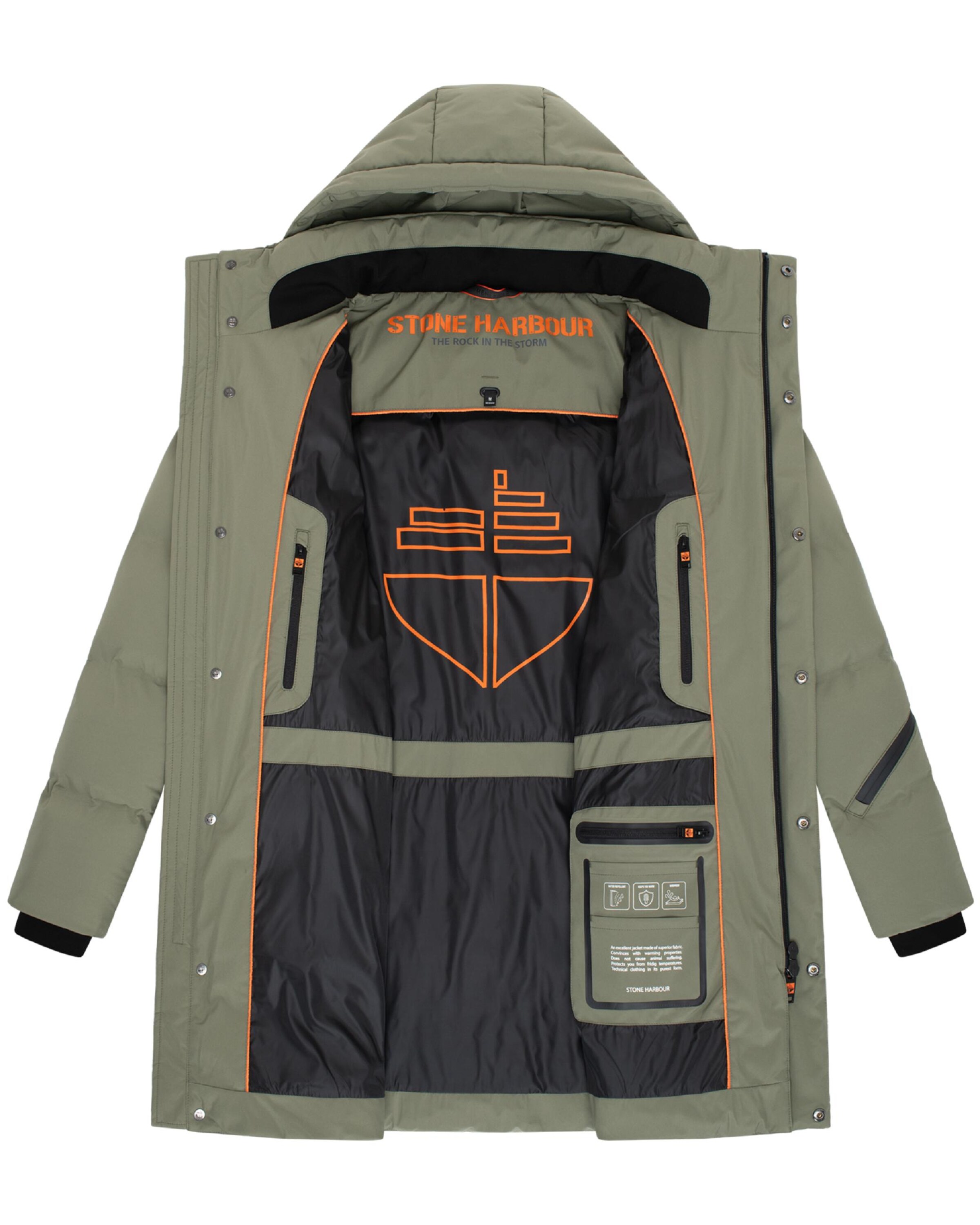 STONE HARBOUR Зимнее пальто 'Thadeek XX' в Зеленый