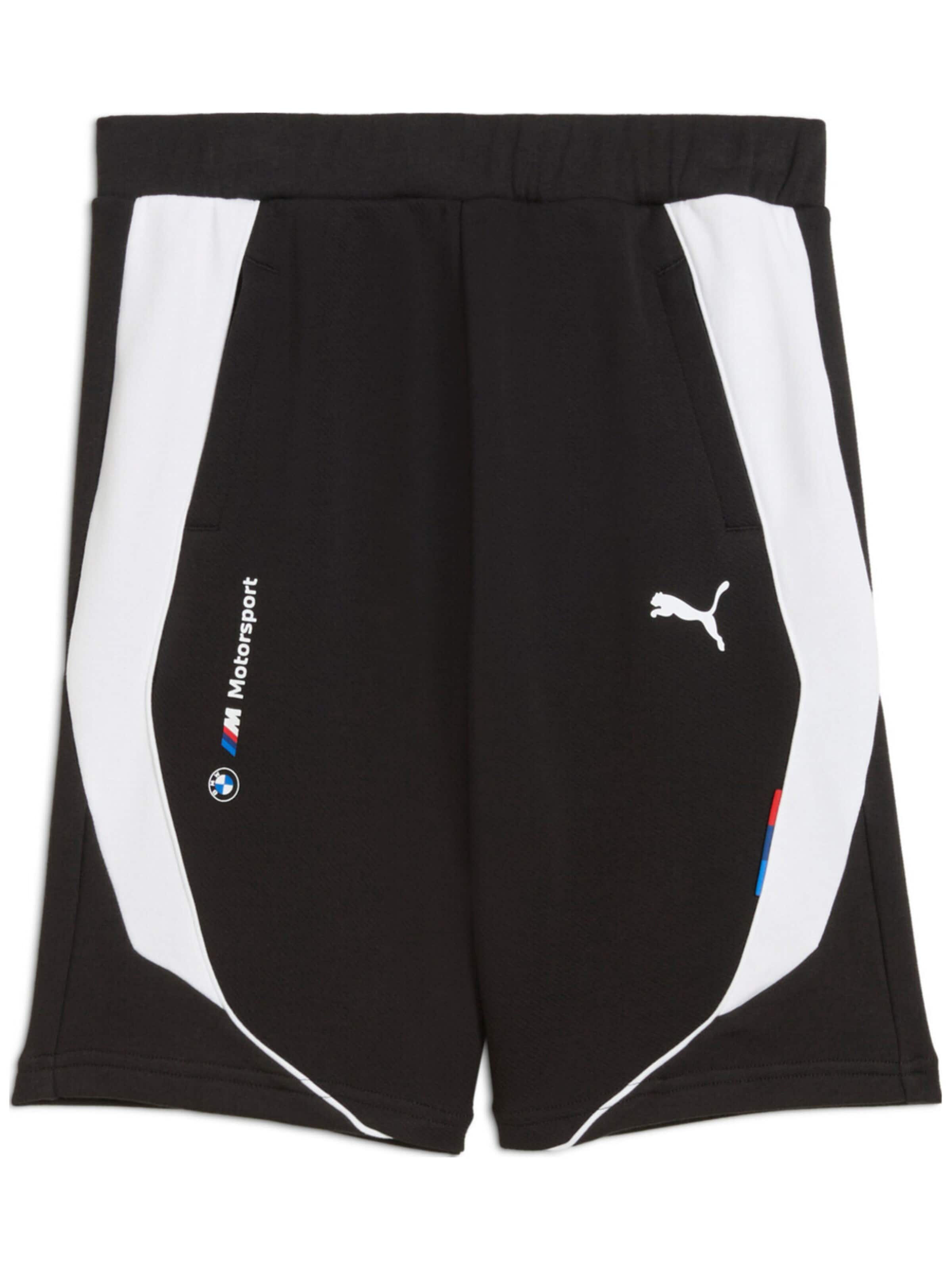 PUMA Regular Sportbroek 'Puma Bmw Mms Kids Sweat Shorts Black' in Zwart