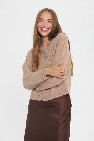 SAINT TROPEZ Knit cardigan ' NovaSZ' in Beige: front