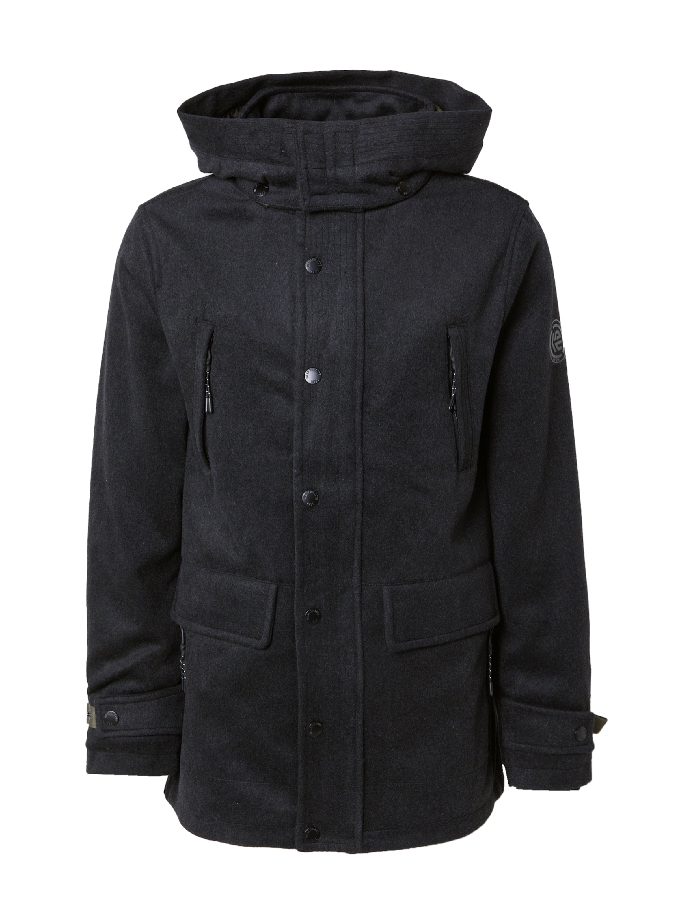 INDICODE JEANS Преходно яке 'Kavana' в сиво: отпред