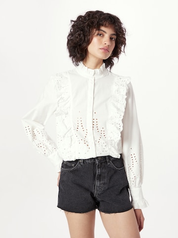 A-VIEW Blouse in Wit: voorkant