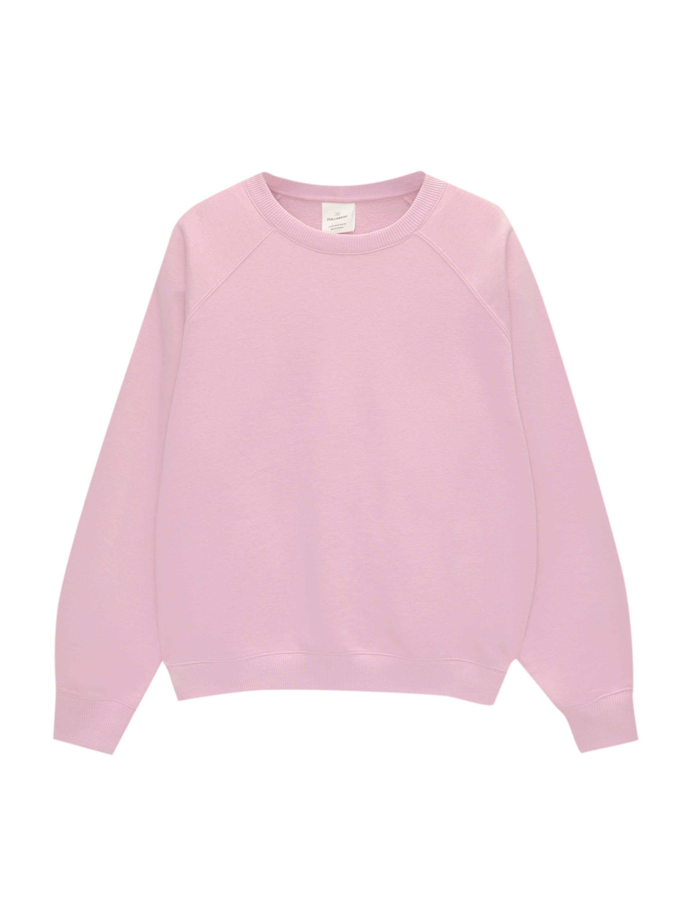 Bluză de molton de la Pull&Bear pe mov: față