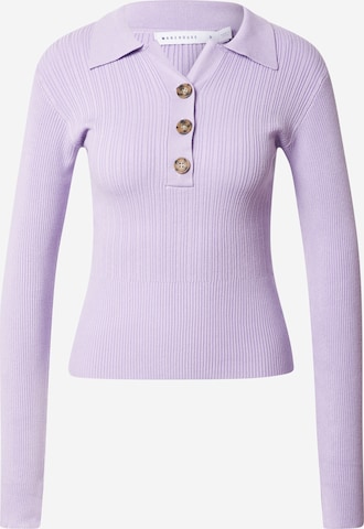 Pull-over Warehouse en violet : devant