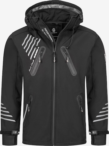 Rock Creek Outdoorjacke in Schwarz: Vorderseite