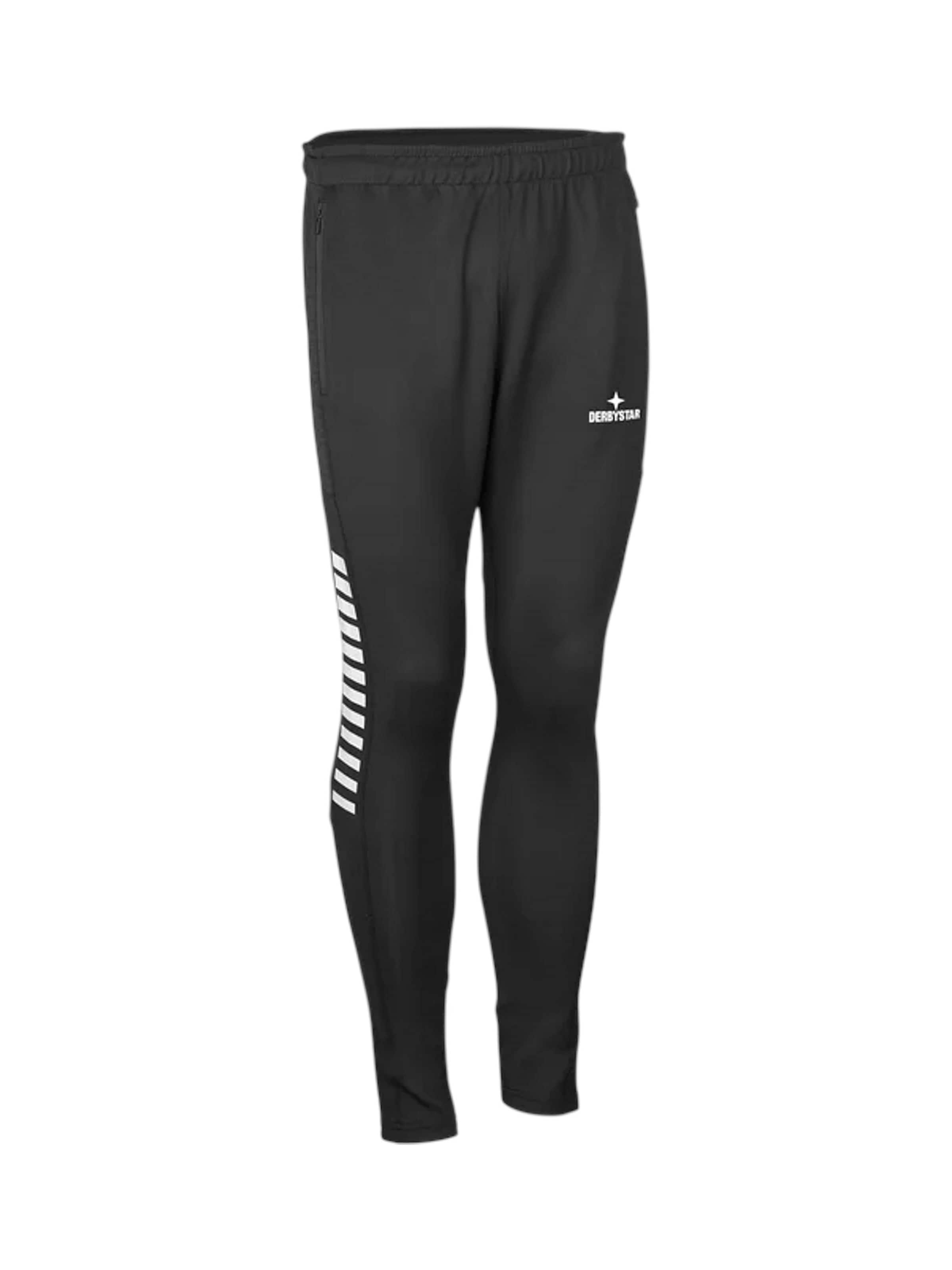 DERBYSTAR Úzky strih Športové nohavice 'Primo V24' - Čierna: predná strana