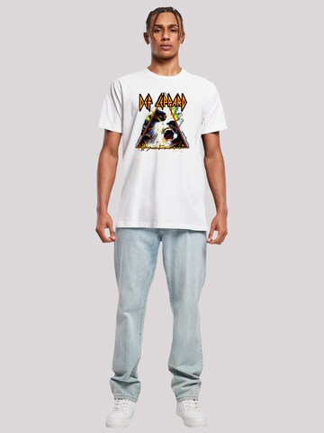 T-Shirt 'Def Leppard Hysteria' F4NT4STIC en blanc