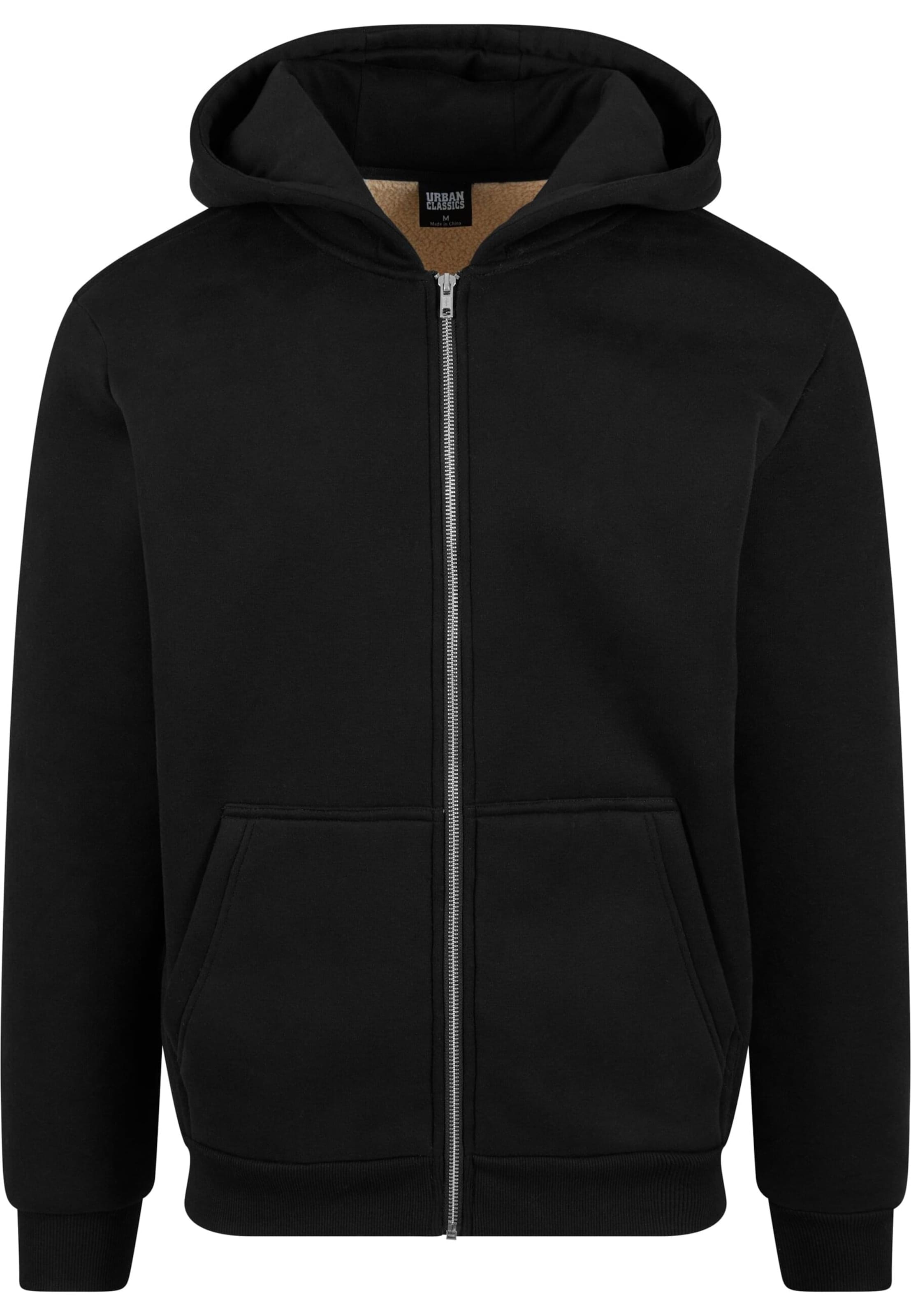 Urban Classics Sweat jacket in Black: front