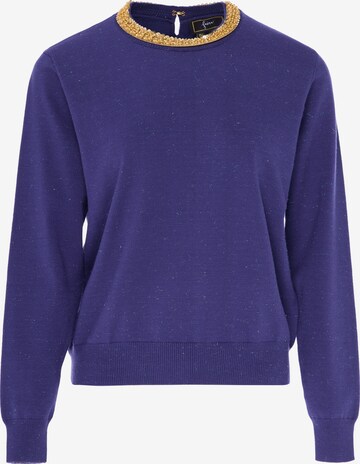 faina - Pullover em azul: frente