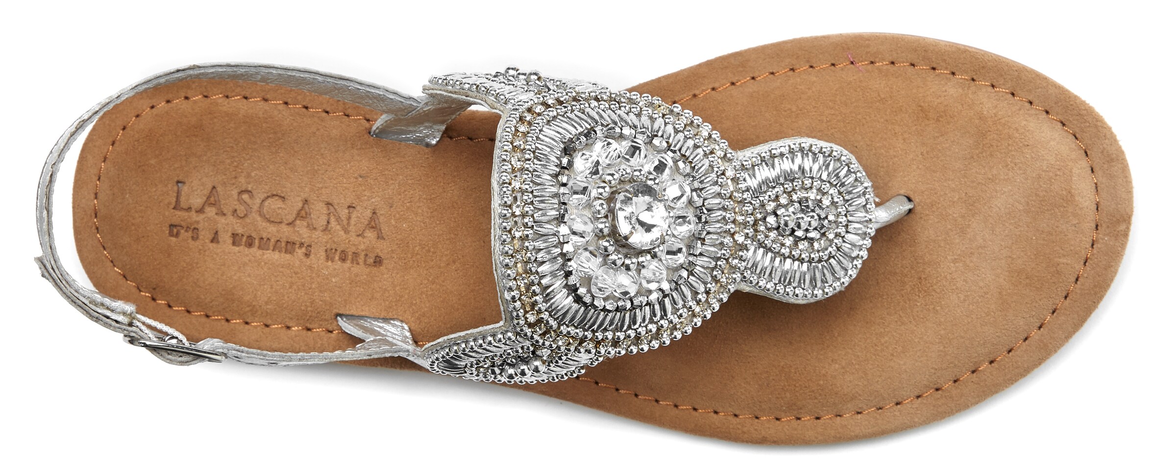 LASCANA Teenslipper in Zilver