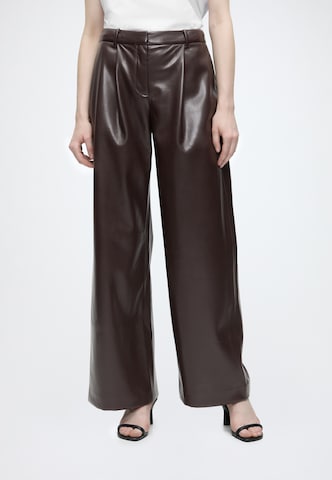 Wide leg Pantaloni cutați 'Tiana4-M' de la BOSS pe maro: față
