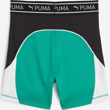 PUMA Skinny Fit Спортен панталон 'Train Strong 5' в зелено
