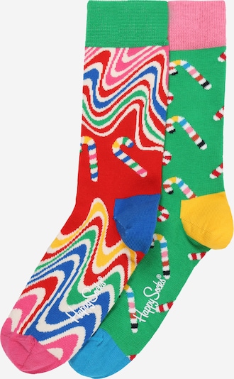 Happy Socks Chaussettes 'Psychedelic Candy Cane ' en mélange de couleurs, Vue avec produit