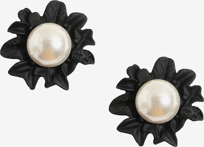 SOHI Ohrringe 'Rabia' in schwarz / perlweiß, Produktansicht