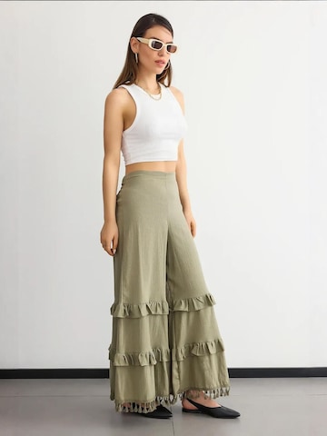 Hiccup Wide Leg Hose in Grün