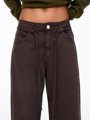 Pull&Bear Wide leg Jeans in Bruin