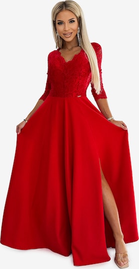 Numoco Abendkleid 'Maxikleid Amber' in feuerrot, Produktansicht