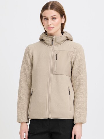 Veste en polaire ' NBMattea W ' North Bend en beige : devant