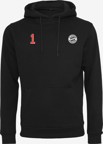 FC BAYERN MÜNCHEN Athletic Sweatshirt 'Manuel Neuer' in Black: front