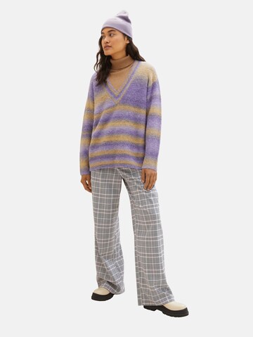 TOM TAILOR DENIM Sweater in Purple