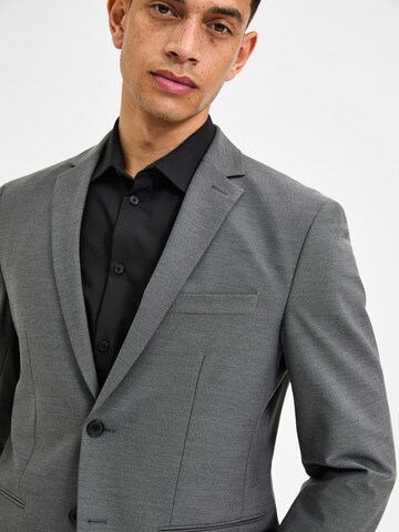 Coupe slim Veste de costume 'Josh' SELECTED HOMME en gris