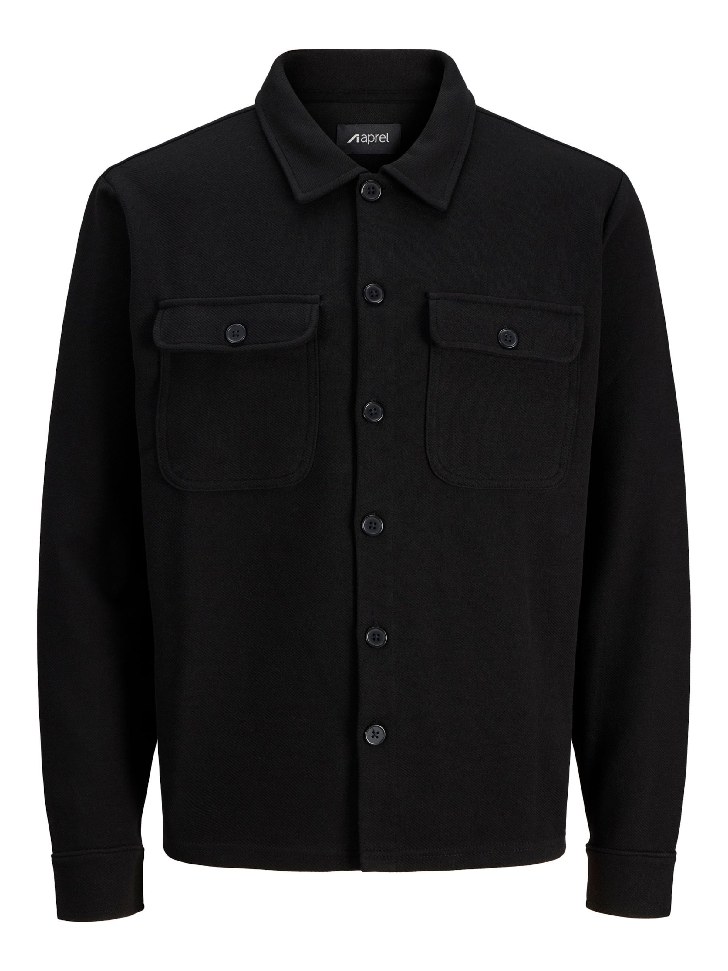 Giacca di mezza stagione di aprel in nero: frontale