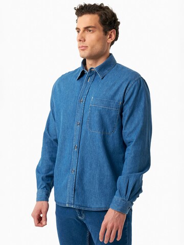Organication Regular Fit Hemd in Blau