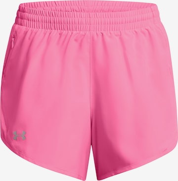 UNDER ARMOUR Regular Sporthose 'Fly By 3' in Pink: predná strana