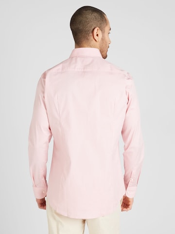 BOSS Black Slim fit Button Up Shirt 'HANK' in Pink