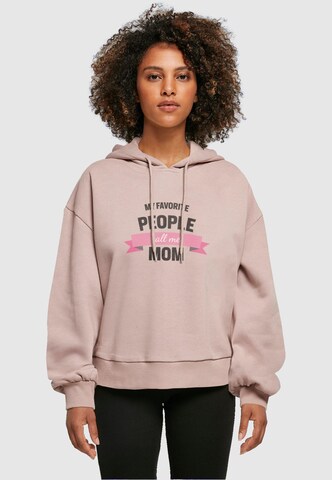 Merchcode Sweatshirt 'Mothers Day - My Favorite People Call Me Mom' in Pink: predná strana