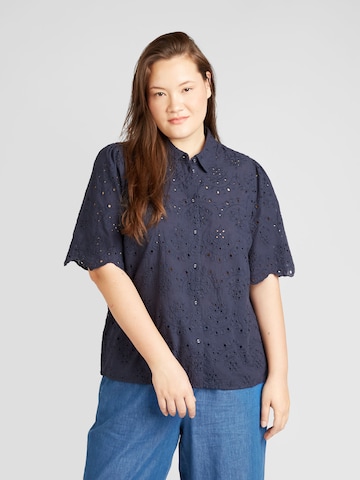 Vero Moda Curve Bluse 'CHAY' in Blau: predná strana